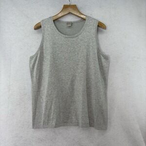 Chico's‎ Women's Sz 4 XXL Heather Gray Rib-Trim Detail Tank Sleeveless Sweater
